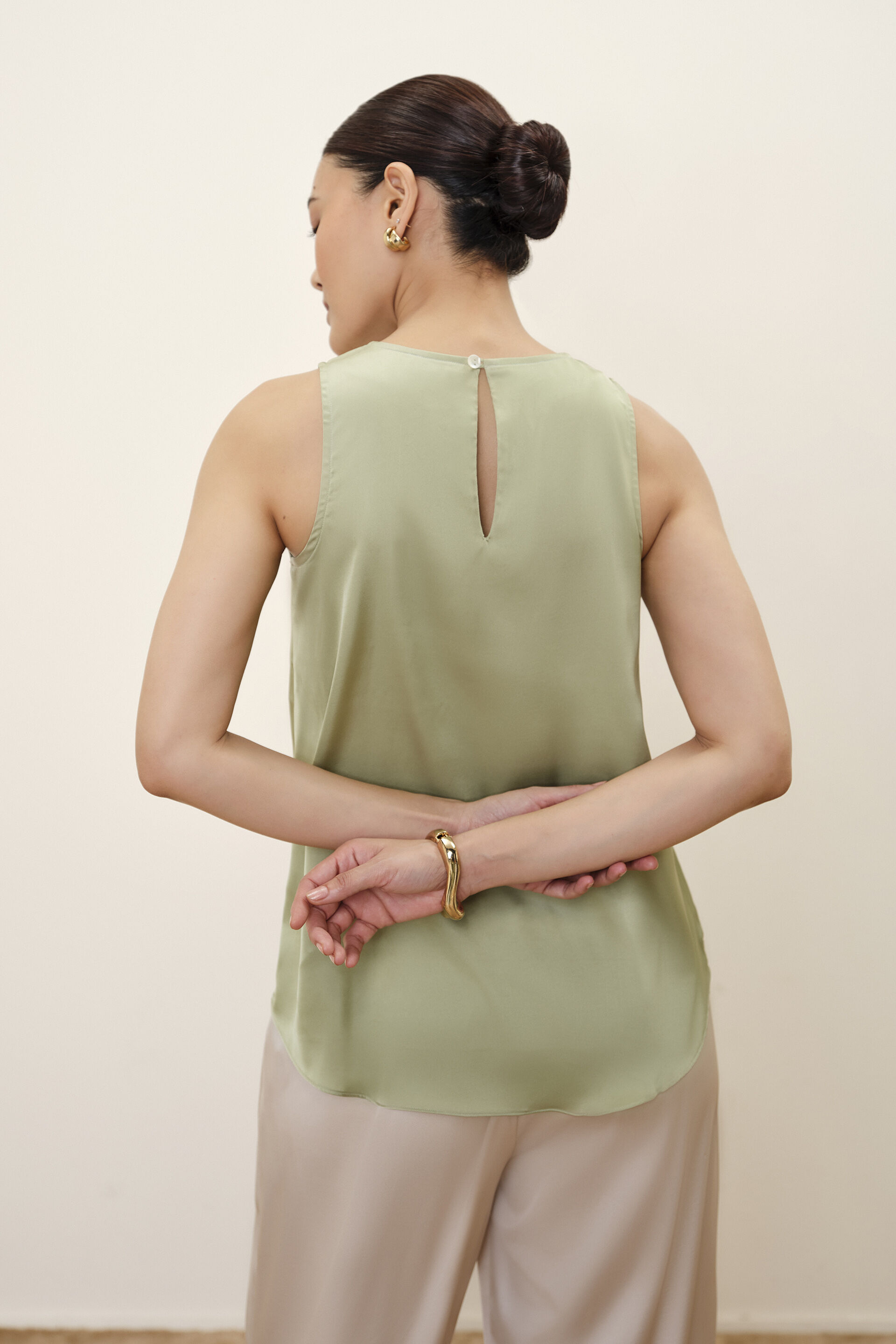 Astrid Sage Sleeveless Top, Sage Green, image 5